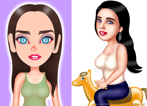 Left : Jennifer (Age 30)(Actress)  / Right : Jennifer (Age 20) (Actress) 
